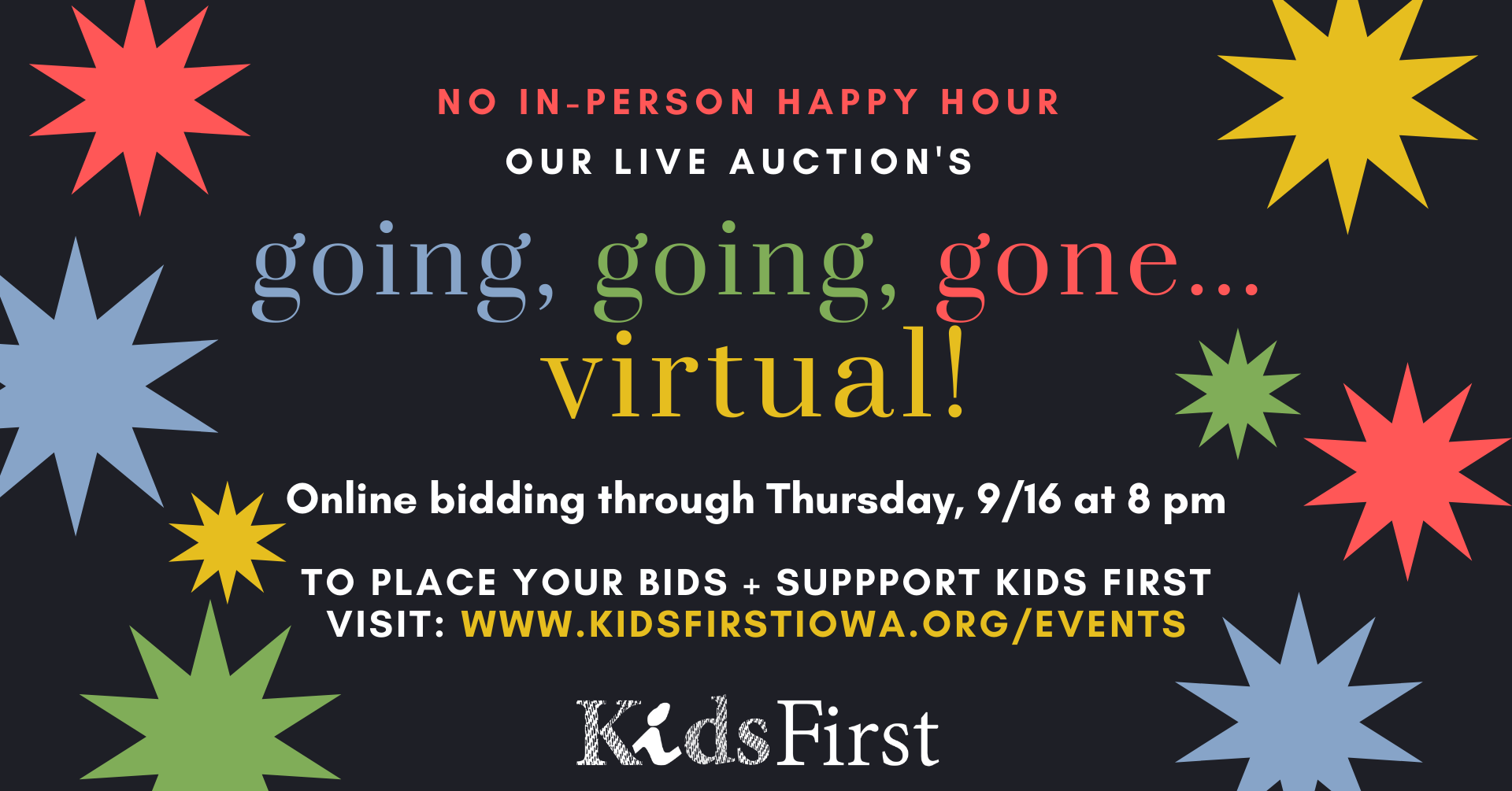 Kids First's Live Auction's Going Virtual